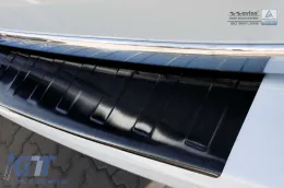 Protector de parachoques trasero Avisa adecuado para Volkswagen Transporter T6, T6.1, Caravelle T6, T6.1 2015-2019, después de 2019, con una puerta trasera, lacado negro-image-6211860