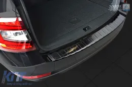 Protector de parachoques trasero Avisa adecuado para Skoda Octavia Combi 2016-2019, lacado en negro-image-6211886