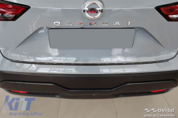 Protector de parachoques trasero Avisa adecuado para Nissan Qashqai después de 2021, lacado negro-image-6211901
