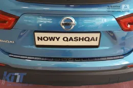 Protector de parachoques trasero Avisa adecuado para Nissan Qashqai 2017-2021, lacado en negro-image-6211933