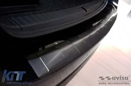 Protector de parachoques trasero Avisa adecuado para Skoda Octavia Combi después de 2019, Octavia RS después de 2020, lacado negro-image-6211960