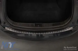 Protector de parachoques trasero Avisa adecuado para Tesla Model S Liftback 2012-2016, después de 2016, lacado negro-image-6211968