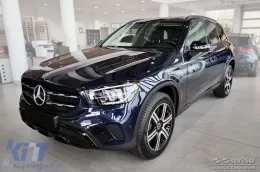 Protezione Avisa rinforzata adatta per paraurti posteriore di Mercedes GLC X253, GLC Hybrid 2015-2019, dopo il 2019, cromo-image-6129811