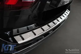 Protezione Avisa rinforzata adatta per paraurti posteriore di Volkswagen Tiguan, R-line, Allspace 2015-2020, dopo il 2020, eHybrid dopo il 2020, cromo-image-6212033