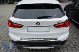 Protezione paraurti posteriore Avisa adatta per BMW X1 F48 2015-2021, cromo-image-6129465