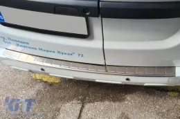 Protezione paraurti posteriore Avisa adatta per Dacia Dokker 2012-2017, dopo il 2017, cromato-image-6129489