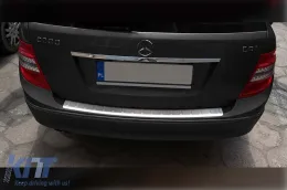 Protezione paraurti posteriore Avisa adatta per Mercedes Classe C W204 station wagon, A Design 2007-2011, cromo-image-6129586