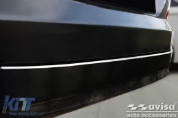 Protezione paraurti posteriore Avisa adatta per Ford Mondeo station wagon 2010-2014, cromo-image-6129650