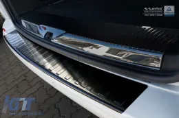 Protezione paraurti posteriore Avisa adatta per Volkswagen Transporter T6, T6.1, Caravelle T6, T6.1 2015-2019, dopo il 2019, con una porta posteriore, verniciato nero-image-6211858