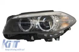 Provoleís Angel Eyes LED Bi-Xenon gia BMW Seirá 5 F10 F11 2011-2013 Mávroi-image-6027081
