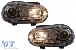 Provoleís LED DRL gia VW Golf 4 09.1997-09.2003 Fóta iméras Chrome-image-6105377