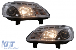 Provoleís LED DRL gia VW Touran 1T Caddy 03-06 Chrome fóta iméras-image-6105393