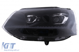 Provoleís LED DRL gia VW Transporter Caravelle Multivan T5.1 Facelift 2010-2015 Mávro-image-6114486
