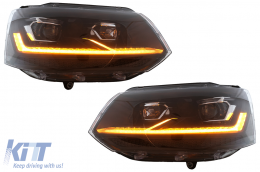 Provoleís LED DRL gia VW Transporter Caravelle Multivan T5.1 Facelift 2010-2015 Mávro-image-6114500