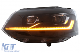 Provoleís LED DRL gia VW Transporter Caravelle Multivan T5.1 Facelift 2010-2015 Mávro-image-6114501