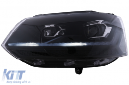 Provoleís LED DRL gia VW Transporter Caravelle Multivan T5.1 Facelift 2010-2015 Mávro-image-6114504
