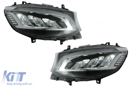 Provoleís LED gia Mercedes Sprinter W907 Alogónou 2019-2023 Mávroi Provoleís-image-6114477