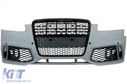 image-71-Przedni zderzak Dla Audi A6 C6 4F Sedan Avant 2004-2010 RS6 Look Plaster miodu Kratki