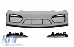 image-5-Przedni Zderzak z DRL LED dla Porsche Cayman 981C Boxster 981 2012-2016 GT4 Look