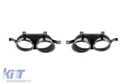 image-23-Puntas de cromo adecuadas para Audi Q5 después de 2018 para difusor SQ5, parachoques S-Line