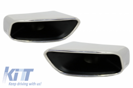 Puntas de silenciador de escape adecuadas para BMW X6 E71 (2008-2014) Diseño V8--image-44631