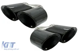 image-13-Puntas Escape Quad para Porsche Cayenne 9Y0 SUV 3.0 18+ Cayenne S Look Negro