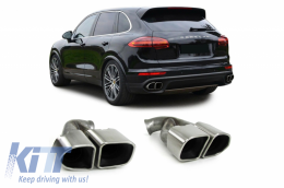 Punte scarico Suggerimenti per Porsche Cayenne 92A Facelift 14-17 Turbo Look--image-6060819