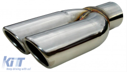 Pypes universal tailpipe tip pair MACH 1 style for Pontiac GTO and Ford Mustang - ODCESF6025391