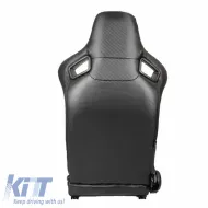 R8 kagylóülés PVC fekete, M Power dizájn, háromszínű keresztvarrással, M Look, pár (2 db)-image-6293594