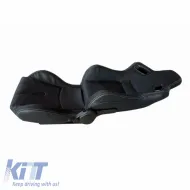R8 Style kagylóülés PVC fekete fehér varrással pár 2 db-image-6293560