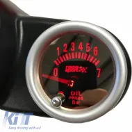 Racesport olajnyomásmérő óra, tükrös hatású, füstös, 52mm, 7 színű világítással-image-6300662