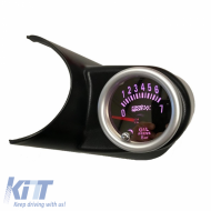 Racesport olajnyomásmérő óra, tükrös hatású, füstös, 52mm, 7 színű világítással-image-6300666