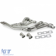 Racing stainless steel exhaust manifold fits 5 Series BMW E34 520i 24V + 525i 24V M50-image-6209551