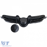 Radiator grille black gloss fits Mercedes SLK R171 2004-2007 pre-facelift-image-6210335