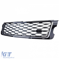 Radiator Grille Black Silver fits Range Rover Vogue L405 18-22-image-6210705
