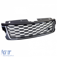 Radiator Grille Black Silver fits Range Rover Vogue L405 18-22-image-6210707