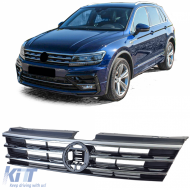 Radiator grille black with chrome strips for VW Tiguan II 2016-2020