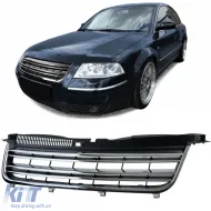 image-28-Radiator Grille Double Slat Black Chrome for VW Passat 3BG Sedan Variant 00-05