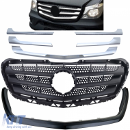 Radiator grille with chrome + frame fits Mercedes Sprinter W906 Facelift 2013–18