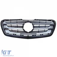 Radiator grille with chrome + frame fits Mercedes Sprinter W906 Facelift 2013–18-image-6326701