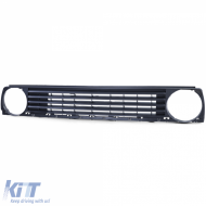 Radiator grille without emblem black with grille spoiler fits VW Golf 2 1983-1991-image-6257276