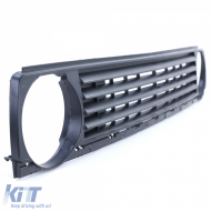 Radiator grille without emblem black with grille spoiler fits VW Golf 2 1983-1991-image-6257277