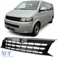 Radiator grille without emblem gloss black for VW Bus T5 Facelift 09-15 - ODGV6012605