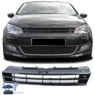 image-22-Radiator grille without emblem Gloss Black for VW Polo 5 6R 6C 09-17