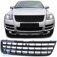 image-30-Radiator grille without emblem gloss black for VW Touareg 7L 02-06