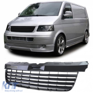 image-6-Radiator grille without emblem, gloss black, suitable for VW Bus T5 03-09 Transporter