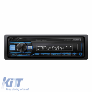 Radio USB Aux Bluetooth 1 Din Alpine UTE-200BT with Variable RGB Illumination