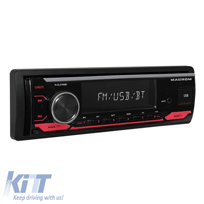 Radio USB Aux Bluetooth Macrom M-DL3100BT