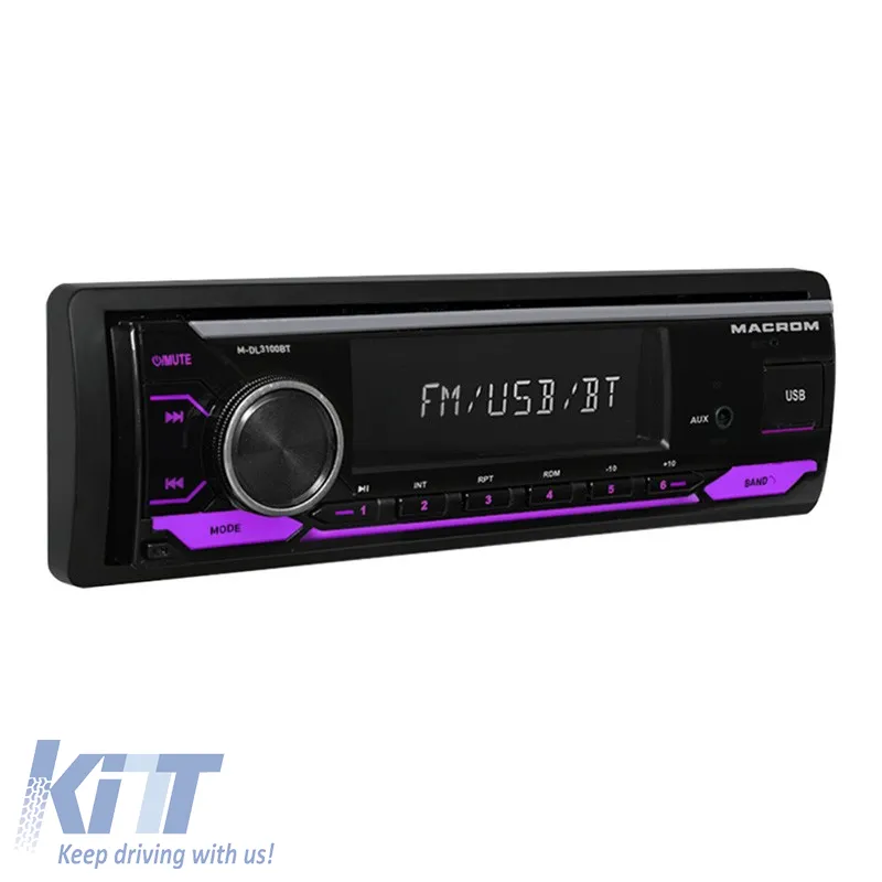 Radio USB Aux Bluetooth Macrom M-DL3100BT