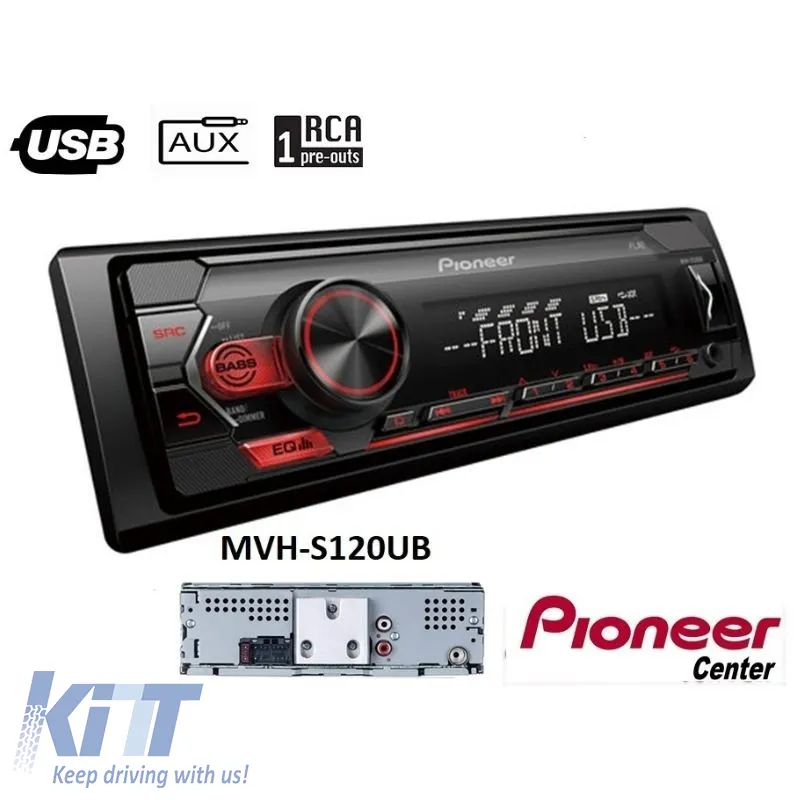 Radio USB / AUX Pioneer MVH-S120UB Universal 1DIN with Detachable Front Panel
